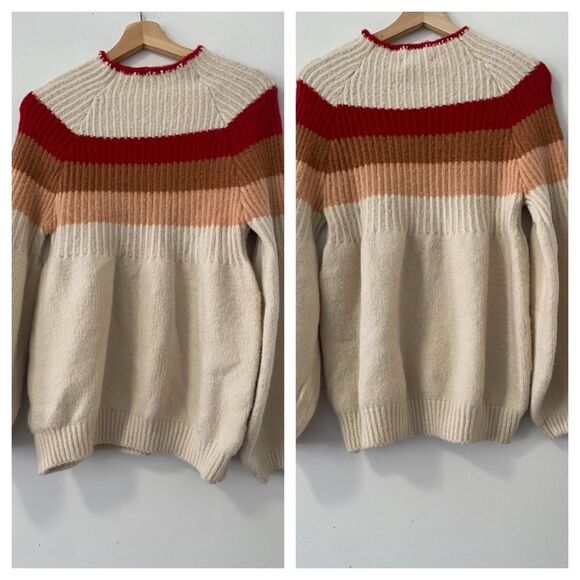 ALL IN FAVOR Women's All In Favor Placed Stripe Sweater - Picture 4 of 4